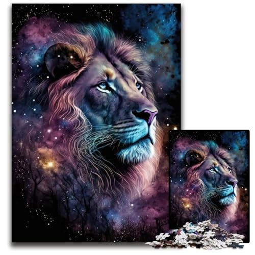 Puzzle für Erwachsene 1000 Teile Lion Art SeriesStil unmögliche Puzzles für Erwachsene Geburtstagsgeschenkidee anspruchsvolles Denkspiel 1000 Teile (38 x 26 cm) von CXUOSADIP