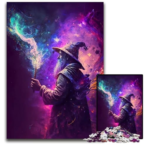 Puzzle für Erwachsene 1000 Teile Magier der Kunst Papierpuzzle perfekt für Teenager Sammler ideales Heimdekor Reisegeschenk 1000 Teile (38 x 26 cm) von CXUOSADIP