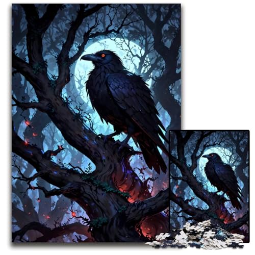 Puzzle für Erwachsene 1000 Teile Moon Raven's Watch Puzzle für Erwachsene interaktives Familienspiel Familienaktivitätsspiel 1000 Teile (38 x 26 cm) von CXUOSADIP