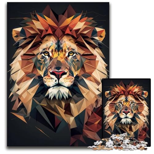 Puzzle für Erwachsene 1000 Teile abstrakte geometrische LöwenPuzzles für Erwachsene DIYDekoration GehirnHerausforderung für Erwachsene Familienurlaubsgeschenk 1000 PCS (75 x 50 cm) von CXUOSADIP