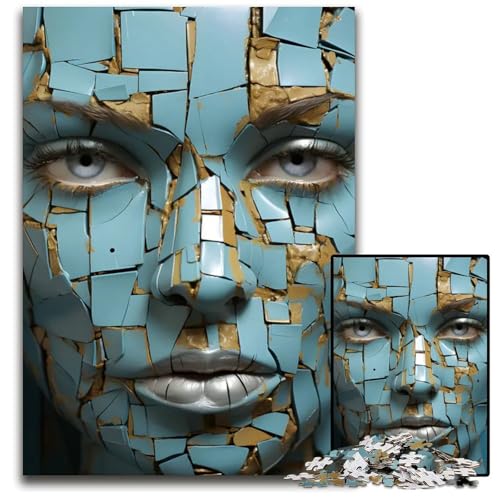 Puzzle für Erwachsene 1000 Teile abstrakte surreale Frau Holzpuzzle pädagogische Aktivität für kognitive Fähigkeiten Verbesserung der kognitiven Fähigkeiten 1000 Teile (75 x 50 cm) von CXUOSADIP