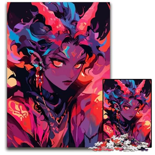 Puzzle für Erwachsene PC Feurige AnimeFigur Holzpuzzle interaktives Familienspiel DIY Heimdekoration Denksportaufgabe Geschenk 1000 Teile (75 x 50 cm) von CXUOSADIP