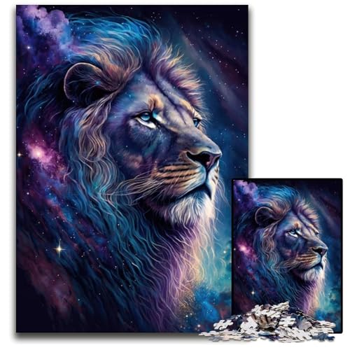 Puzzle im Stil der Lion ArtSerie 1000 Teile für Erwachsene Holzpuzzle für Erwachsene anspruchsvolles Denkspiel für Teenager Spaß für den Familienspieleabend 1000 Teile (75 x 50 cm) von CXUOSADIP