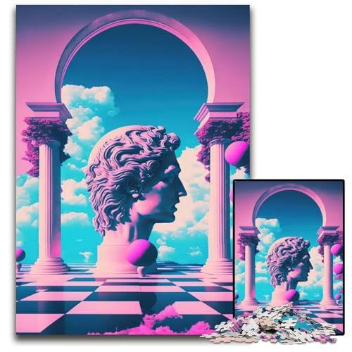 Puzzle mit 1000 Teilen für Erwachsene eine VaporwaveErkundung Holzpuzzle interaktives Familienspiel GehirnHerausforderung Lernspielzeug 1000 Teile (75 x 50 cm) von CXUOSADIP