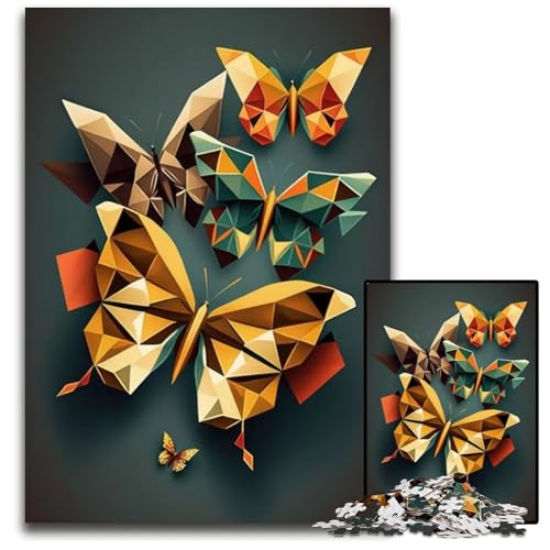 Puzzle mit abstraktem Schmetterlingsdesign für Erwachsene 1000 Puzzles interaktives Familienspiel GehirnHerausforderung Lernspielzeug 1000 Teile (38 x 26 cm) von CXUOSADIP