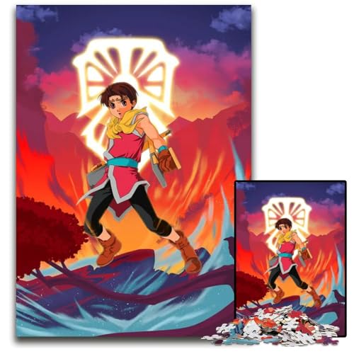 Puzzles für Erwachsene 1000 Epische Suikoden IIPuzzles für Erwachsene Heimdekoration Denkspiel für Teenager Familieninteraktion 1000 Teile (38 x 26 cm) von CXUOSADIP