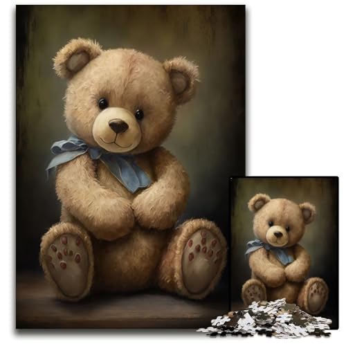 Puzzles im TeddybärStil für 1000teiliges Papierpuzzle anspruchsvolles Denkspiel für Teenager Spaß am Familienspielabend 1000 Teile (38 x 26 cm) von CXUOSADIP