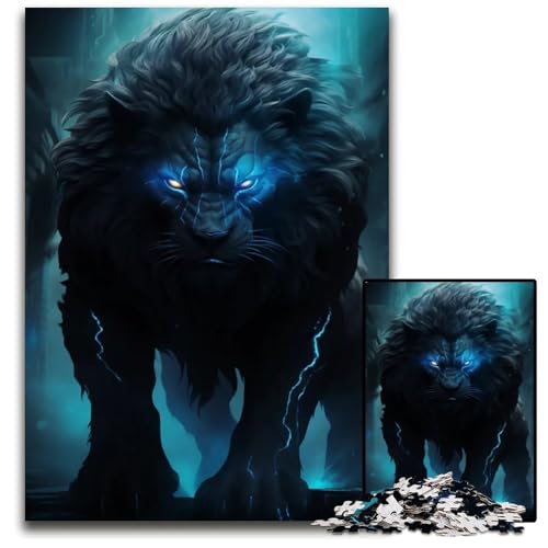 Puzzles mit 1000 Teilen für Erwachsene Der wütende König der Löwen Puzzles für Erwachsene Geburtstagsgeschenkidee anspruchsvolles Denkspiel 1000 Teile (75 x 50 cm) von CXUOSADIP