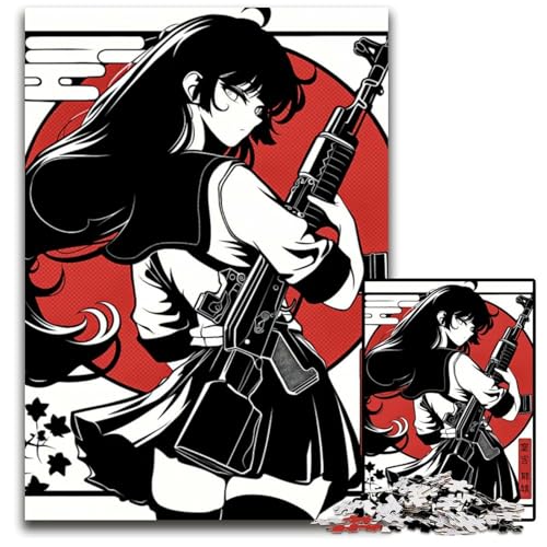 Puzzles mit 1000 Teilen für Erwachsene Holzpuzzle aus purpurrotem Stahl perfekt für Halloween Weihnachten Geburtstagsgeschenk 1000 Teile (75 x 50 cm) von CXUOSADIP