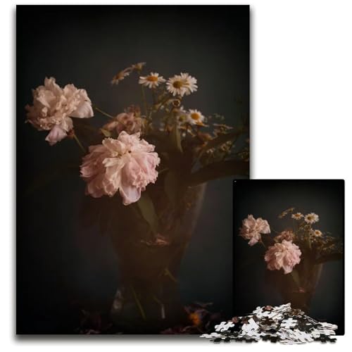 Puzzles mit 1000 Teilen für Erwachsene abstrakte BlumenstraußPuzzles für Erwachsene Geburtstagsgeschenkidee anspruchsvolles Denkspiel 1000 Teile (38 x 26 cm) von CXUOSADIP