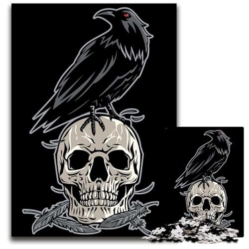 Raven1000teiliges Puzzle anspruchsvolles Denkspiel für Teenager 1000 Teile (38 x 26 cm) von CXUOSADIP