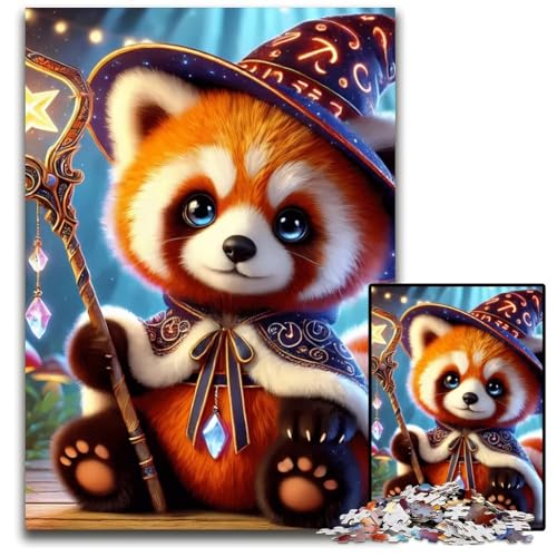 Red Panda Wizard MagicPuzzles für 1000teiliges Papierpuzzle anspruchsvolles Denkspiel für Teenager Spaß am Familienspielabend 1000 Teile (38 x 26 cm) von CXUOSADIP