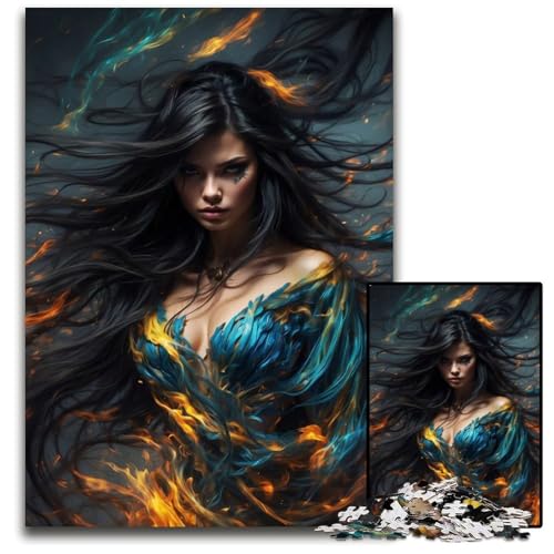 Teile für Erwachsene Der Zorn der Schönheitsschnitterin Holzpuzzle für Erwachsene anspruchsvolles Denkspiel für Teenager unterhaltsames interaktives Spiel für die ganze Familie 1000 Teile(75 x 50 cm) von CXUOSADIP