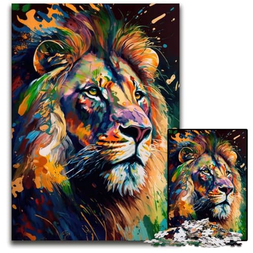 Teile für Erwachsene Papierpuzzle im Stil der Lion ArtSerie für Erwachsene anspruchsvolles Denkspiel für Teenager unterhaltsames interaktives Spiel für die ganze Familie 1000 Teile (38 x 26 cm) von CXUOSADIP