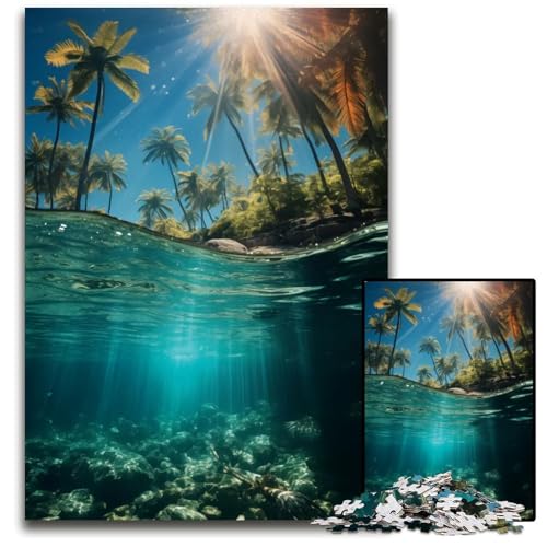 Über und UnterPuzzles für Erwachsene 1000 Puzzles interaktives Familienspiel GehirnHerausforderung Lernspielzeug 1000 Teile (75 x 50 cm) von CXUOSADIP