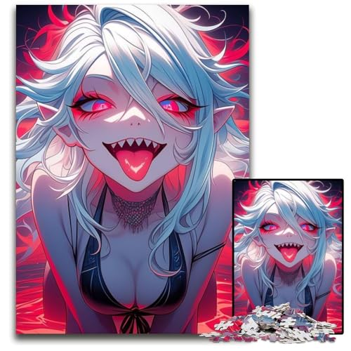 Verführerisches Dämonenbaby Puzzleteil anspruchsvolle Rätsel Denksportaufgabe interaktives Familienspiel geeignet für Kinder ab 14 Jahren 1000 Teile (38 x 26 cm) von CXUOSADIP