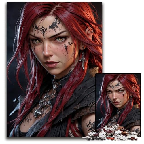 Weibliche AnimeFigur Puzzle 1000 Teile Unmögliches Puzzle für Erwachsene Lernspielzeug für Teenager HeimbüroDekor 1000 Teile (75 x 50 cm) von CXUOSADIP
