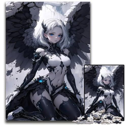White Devil Angel Puzzle 1000 Teile Puzzle pädagogisches Denkspiel künstlerische HeimbüroDekoration ab 14 Jahren 1000 Teile (75 x 50 cm) von CXUOSADIP