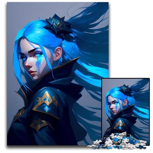 Wizard Girl 1000teiliges Puzzle anspruchsvolles Rätsel Denksportspiel für Teenager 1000 Teile (75 x 50 cm) von CXUOSADIP