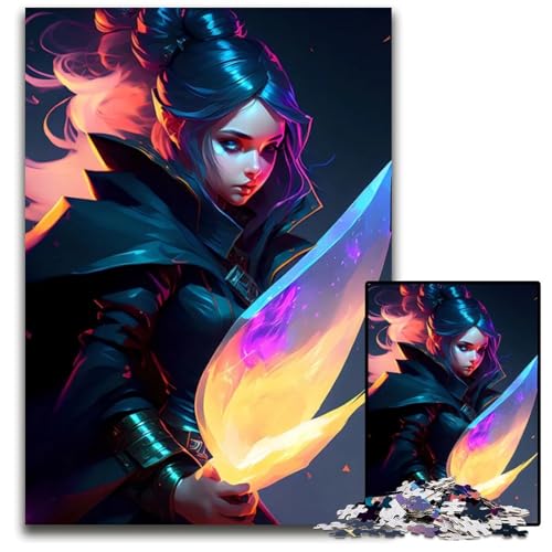 Wizard Girl 1000teiliges Puzzle für Erwachsene Papierpuzzle Geburtstagsgeschenkidee anspruchsvolles Denkspiel 1000 Teile (38 x 26 cm) von CXUOSADIP