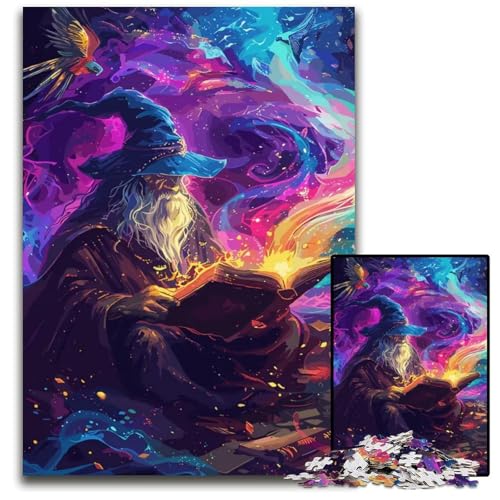 Wizard PaintPuzzles für 1000teiliges Holzpuzzle anspruchsvolles Denkspiel für Teenager Spaß am Familienspielabend 1000 Teile (75 x 50 cm) von CXUOSADIP