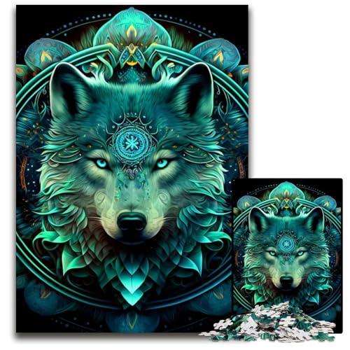 WolfJigsaws 1000 Teile für Erwachsene Holzpuzzle für Erwachsene ideal für Familienspaß Entspannung 1000 Teile (75 x 50 cm) von CXUOSADIP