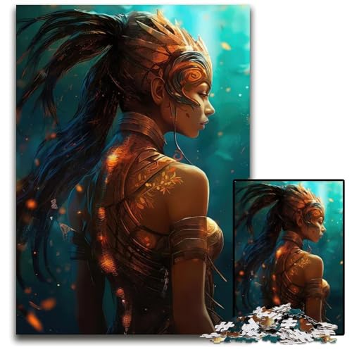 Woman Warrior1000teiliges Puzzle für Erwachsene für Teenager Teenager ideales Geburtstags 1000 Teile (75 x 50 cm) von CXUOSADIP