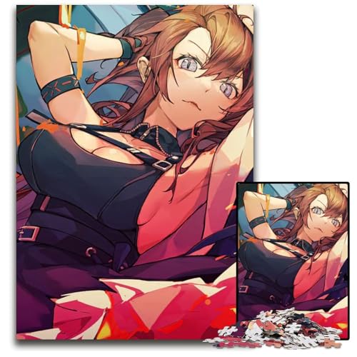 Wunderschönes Surtr Arknights Puzzle anspruchsvolle Puzzles Denksportaufgabe interaktives Familienspiel geeignet für Kinder ab 14 Jahren 1000 Teile (75 x 50 cm) von CXUOSADIP