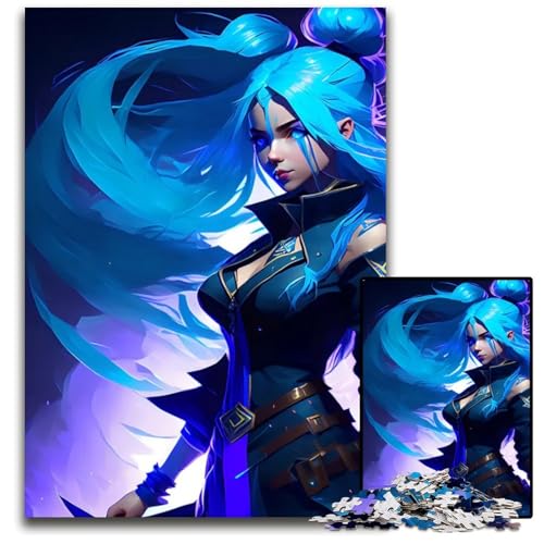 Zaubermädchen 1000teiliges Puzzle für Erwachsene für Teenager Teenager ideales Geburtstags 1000 Teile (75 x 50 cm) von CXUOSADIP