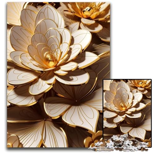 d Art BlumenPuzzles für Erwachsene 1000 Puzzles interaktives Familienspiel GehirnHerausforderung Lernspielzeug 1000 Teile (38 x 26 cm) von CXUOSADIP