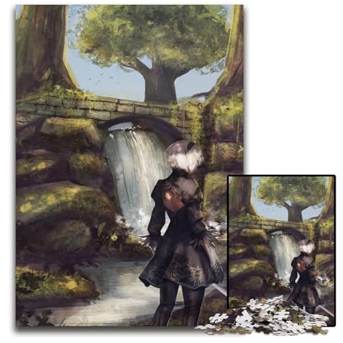 von Waterfall Puzzles 1000 Teile für Erwachsene Puzzles Spiel für Erwachsene Geschenk Familieninteraktives Spiel Gehirnherausforderung Geschenk 1000 PCS (75x50cm) von CXUOSADIP