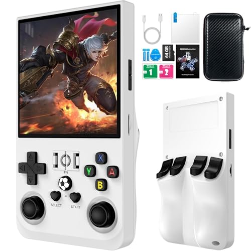 R36MAX Retro Handheld Spielkonsole, 4-Zoll-IPS-Bildschirm, 64 GB Speicher, Tragbare Arcade-Konsole Premium-Geschenk für Erwachsene R36MAX Retro Handheld Spielkonsole, 4-Zoll-IPS-Bildschirm, 64 GB Speicher, Tragbare Arcade-Konsole Premium-Geschenk für Erwachsene von CXYP