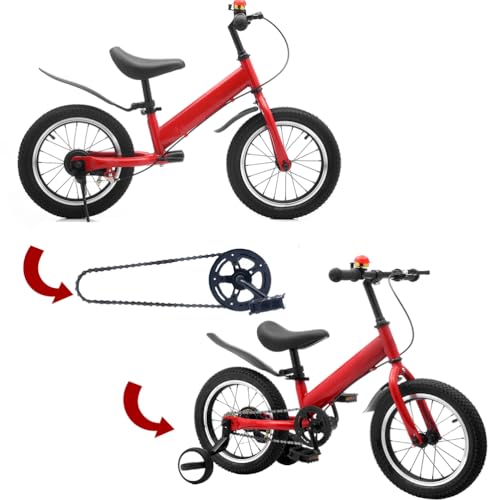 CXYTX .2-In-1-Kinderfahrrad, 2 Bis 7 Jahren, Ausgestattet Mit, Bremsenstützrädern Und Pedalen, 14-Zoll-Kinderlaufrad, Geburtstagsgeschenk Für Jungen Und Mädchen.,Rot CXYTX .2-In-1-Kinderfahrrad, 2 Bis 7 Jahren, Ausgestattet Mit, Bremsenstützrädern Und Pedalen, 14-Zoll-Kinderlaufrad, Geburtstagsgeschenk Für Jungen Und Mädchen.,Rot von CXYTX