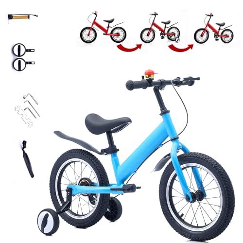 CXYTX 2 in 1 Laufrad, 14,Zoll Kinderlaufrad und Kinderfahrrad Dual-Use-Funktion, geeignet für Kinder im Alter von 2-7, mit Bremse, Pedal, verstellbarem Sitz,Trainingstheorie,Blau CXYTX 2 in 1 Laufrad, 14,Zoll Kinderlaufrad und Kinderfahrrad Dual-Use-Funktion, geeignet für Kinder im Alter von 2-7, mit Bremse, Pedal, verstellbarem Sitz,Trainingstheorie,Blau von CXYTX