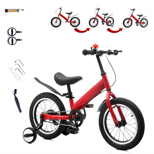 CXYTX 2 in 1 Laufrad, 14,Zoll Kinderlaufrad und Kinderfahrrad Dual-Use-Funktion, geeignet für Kinder im Alter von 2-7, mit Bremse, Pedal, verstellbarem Sitz,Trainingstheorie,Rot CXYTX 2 in 1 Laufrad, 14,Zoll Kinderlaufrad und Kinderfahrrad Dual-Use-Funktion, geeignet für Kinder im Alter von 2-7, mit Bremse, Pedal, verstellbarem Sitz,Trainingstheorie,Rot von CXYTX