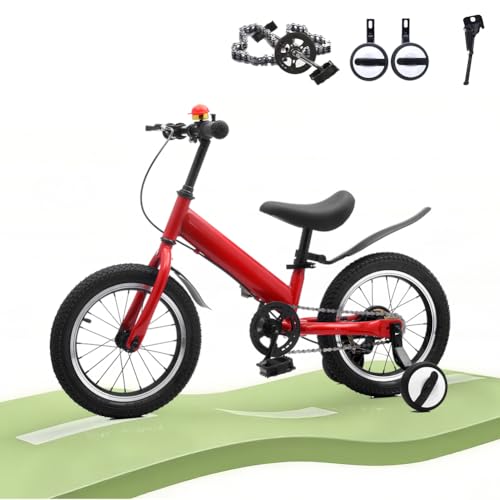CXYTX Laufrad ab 2 bis 7 Jahren, mit Einer Tragkraft von maximal 50 kg, ausgestattet mit 14-Zoll-Rädern und einem,höhenverstellbaren Sitz, ultraleichtes Balance-Fahrrad für Kinder.,Gold,14 Months von CXYTX