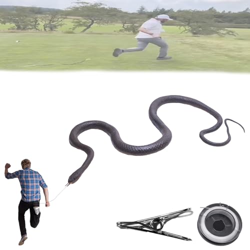 Snake Prank with String Clip, Snake on A String Prank Props, Clip on Snake Prank for Teasing Friends, Realistic Snake Prank That Chases People, Can Also Be Used for Gardening Decorations von CXZQQ