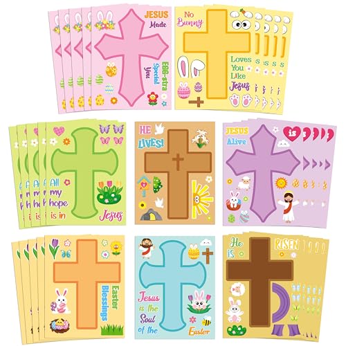 CY2SIDE Ostern Kreuz Gesicht Aufkleber Geschenk-Set von 40 CY2SIDE Ostern Kreuz Gesicht Aufkleber Geschenk-Set von 40 von CY2SIDE