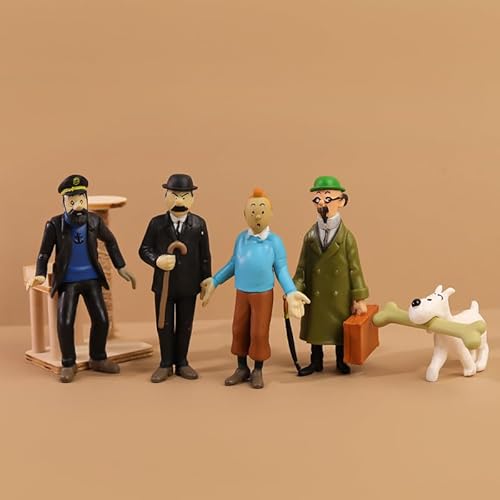5pcs Tintin Mini Figuren, Mini Figuren Tortendeko, Kleine Statue Doll Collectable Toys Set, Geburtstags Party Liefert Cupcake Figuren Cartoon Figuren Cake Decoration 5pcs Tintin Mini Figuren, Mini Figuren Tortendeko, Kleine Statue Doll Collectable Toys Set, Geburtstags Party Liefert Cupcake Figuren Cartoon Figuren Cake Decoration von CYGMRFH