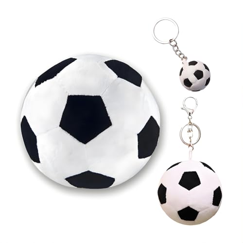 CYGMRFH Fußball Plüschtier Plüsch Spielzeug und Fußball Schlüsselanhänger,Super Weiche Puppe auf Kissen, Süßes Fußball Stofftier, Geschenke für Mädchen Jungen Kinder Weihnachten Geburtstag, 23CM (-1) CYGMRFH Fußball Plüschtier Plüsch Spielzeug und Fußball Schlüsselanhänger,Super Weiche Puppe auf Kissen, Süßes Fußball Stofftier, Geschenke für Mädchen Jungen Kinder Weihnachten Geburtstag, 23CM (-1) von CYGMRFH