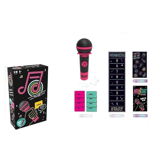 Grab That Mic Spiel,Fun Hilarious Games Night,Karaoke Brettspiel Grab Mic Party Game,Bad Singer Brettspiel für die ganze Familie mit Mikrofon-Kartenspiel lustiges Tischspiel für Erwachsene und Kinder von CYGMRFH