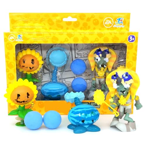 Zombies Peluche,Erbsen Schütze Sonnengott Zombie Spielzeug Set,Pflanzen Krieg Zombies Spielzeug,Das Geschossen Werden Kann,Kinder Geschenke Geburtstags Party Dekoration Figuren Kinderspielzeug-3Pcs von CYGMRFH