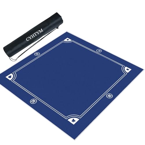 CYHTYM Blaue Mahjong-Matte mit Richtung und Rand, geeignet für Desktop-Spiele(90CM/35.4") von CYHTYM
