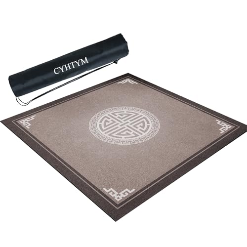 CYHTYM Chinesische Mahjong-Matte, Dicke, rutschfeste und geräuschreduzierende Tischmatte, kann zugeschnitten Werden(Gray2,100CM/39.3") von CYHTYM