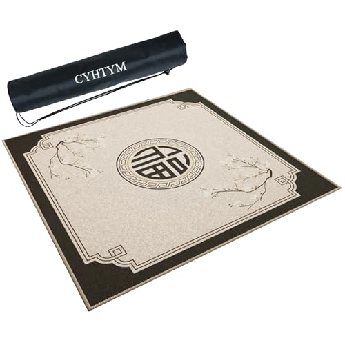 CYHTYM Chinesische Mahjong-Matte, geeignet für Poker, Schachbrett und Tischspiele(60CM/23.6") von CYHTYM
