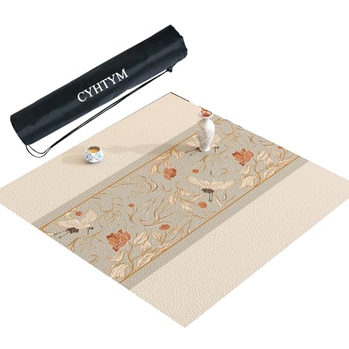 CYHTYM Chinesische quadratische Mahjong-Matte, geeignet für Poker, Schachbrett, mit Aufbewahrungstasche(85cm/33.4") von CYHTYM