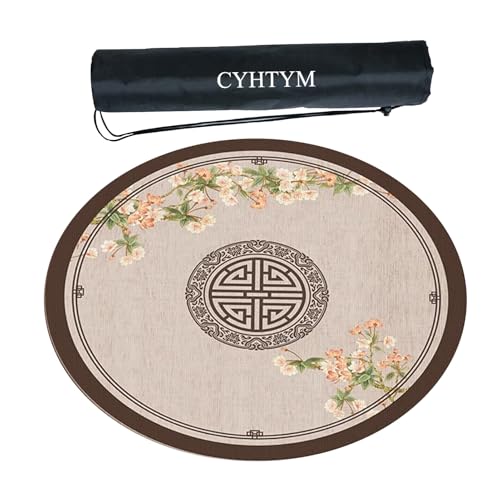 CYHTYM Dicke, rutschfeste und geräuschreduzierende, weiche Mahjong-Matte im chinesischen Stil, geeignet für Desktop-Spiele(60CM/23.6") von CYHTYM