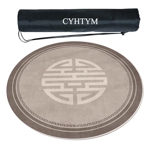 CYHTYM Dicke, rutschfeste und geräuschreduzierende Mahjong-Matte, Schreibtisch-Schutzpolster, mit Aufbewahrungstasche(60CM/23.6") von CYHTYM