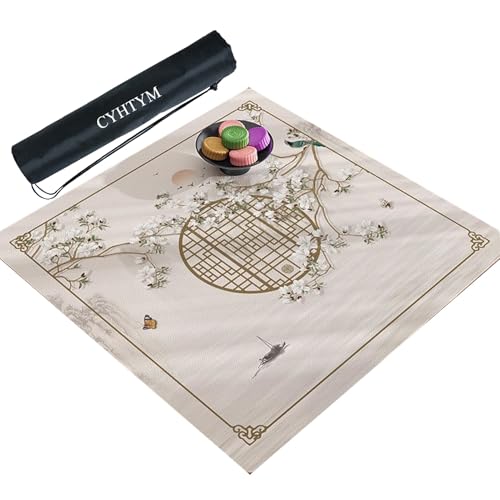 CYHTYM Geräuschreduzierende und rutschfeste Mahjong-Matte, geeignet für Esstische, Mahjong-Tische(Gray1,80CM/31.5") von CYHTYM