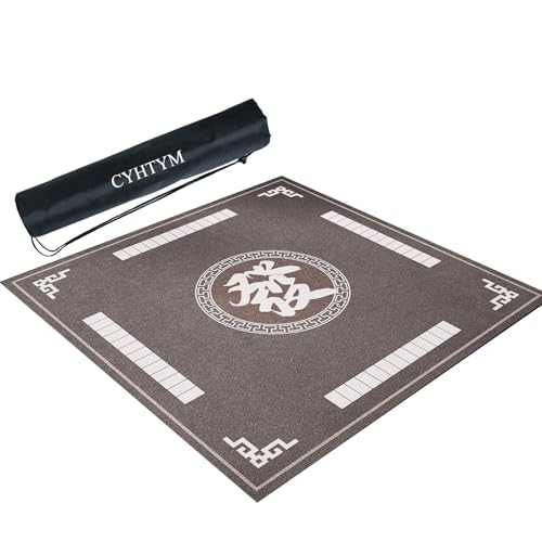 CYHTYM Graue große, Dicke, geräuschreduzierende Mahjong-Matte, zuschneidbare Tischmatte(Gray2,140cm/55.1") von CYHTYM